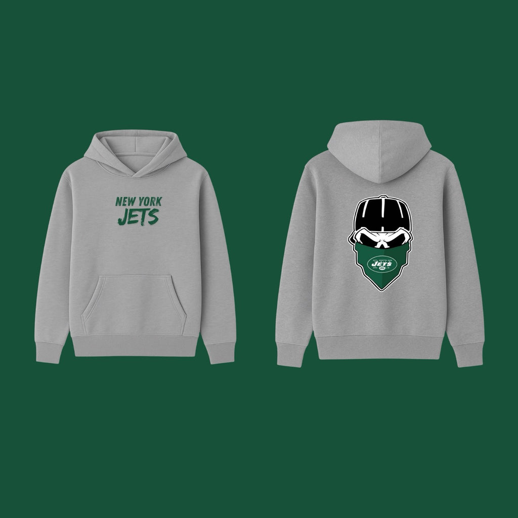 NY Jets Hoodie - Gray (Oxford)
