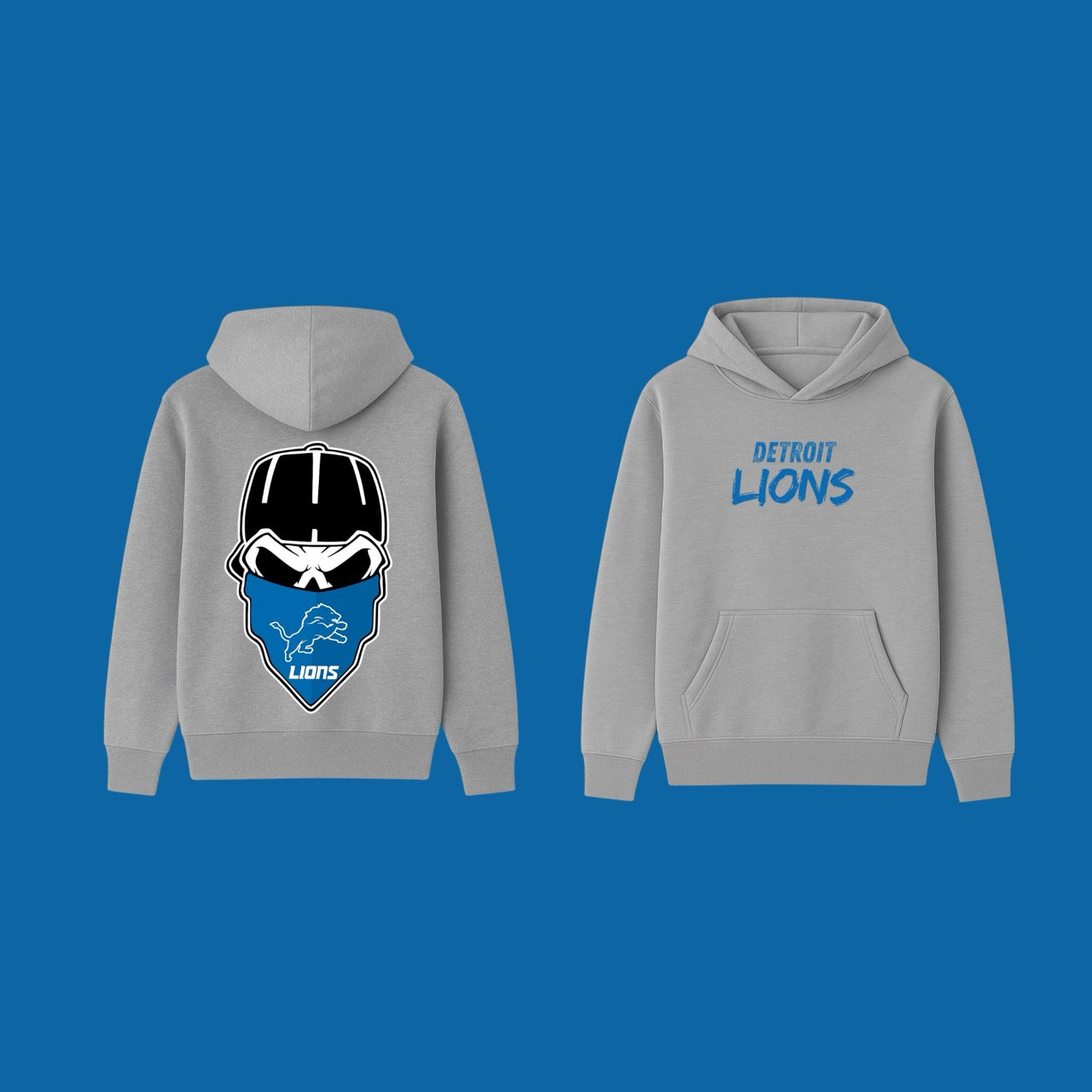 Detroit Lions Hoodie - Gray (Oxford)